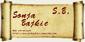 Sonja Bajkić vizit kartica